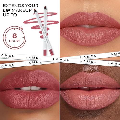 Lamel- Long lasting- Gel Lip Liner 404 -Berry | Easy-glide gel texture | Super long-lasting | Sharpenable precise tip |Intense pigment| 1.7gm - Image 5
