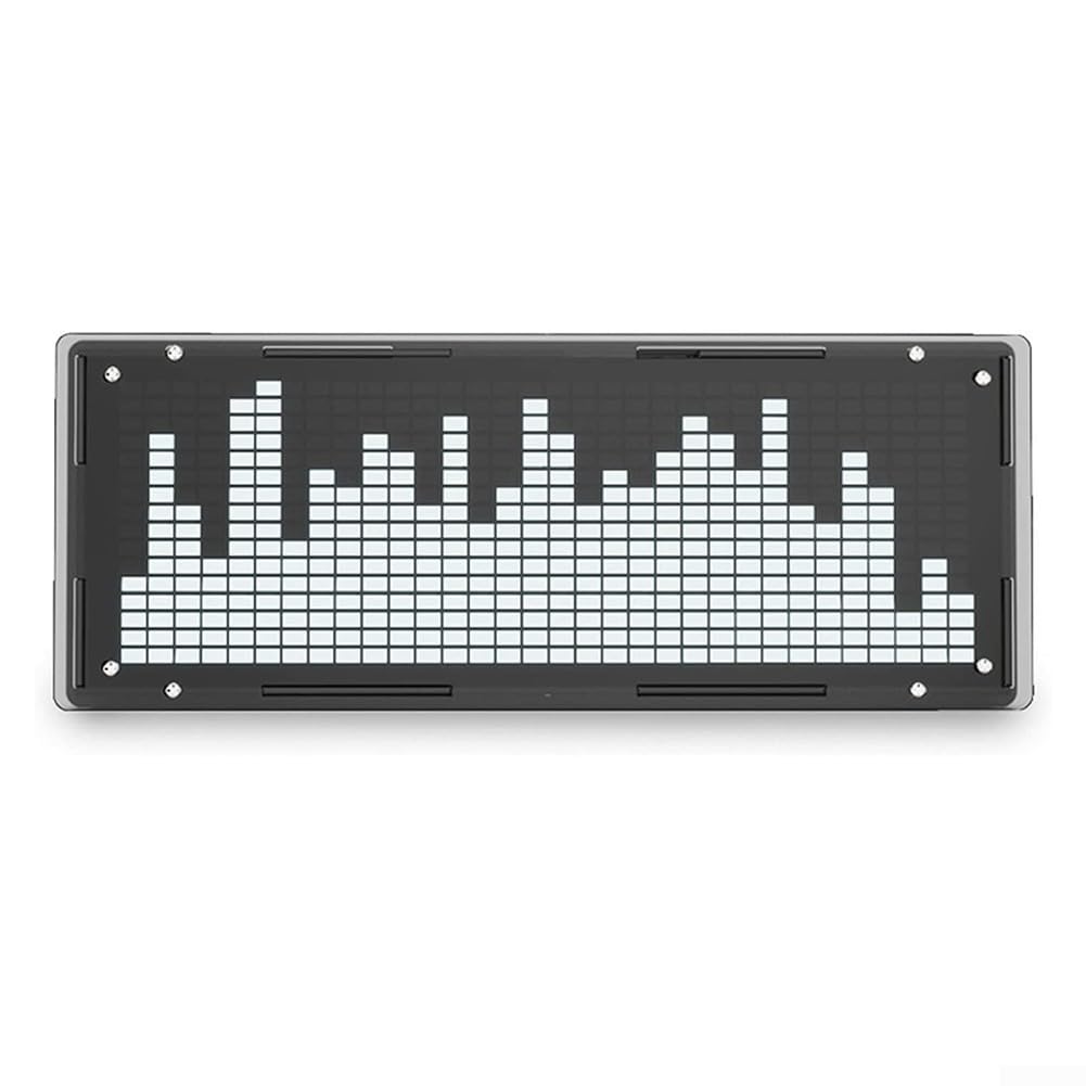 DIY LED-Musikanalysator-Set mit 8 Anzeigemodi, FFT-Audio-Visualizer-Board, einstellbare Helligkeit, Wecker und Display für Stereoanlage, rot, blau, grün (weiß)