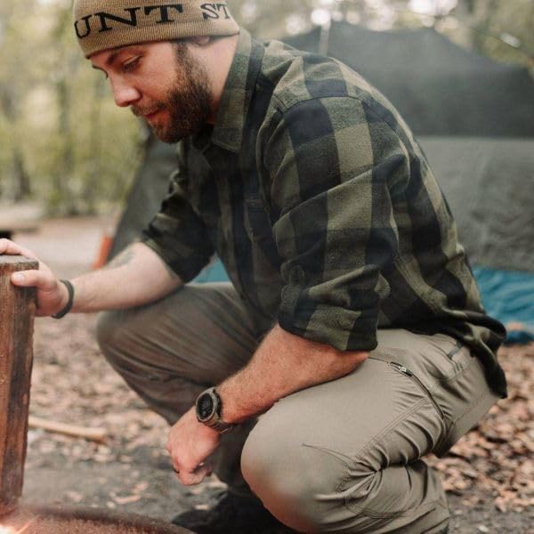 Grunt Style Plaid Flannel Men's Long Sleeve Shirt - Image 6