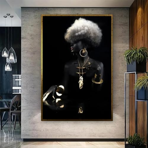 Art mural noir de prestige avec impression sur toile d'art esthétique et durable