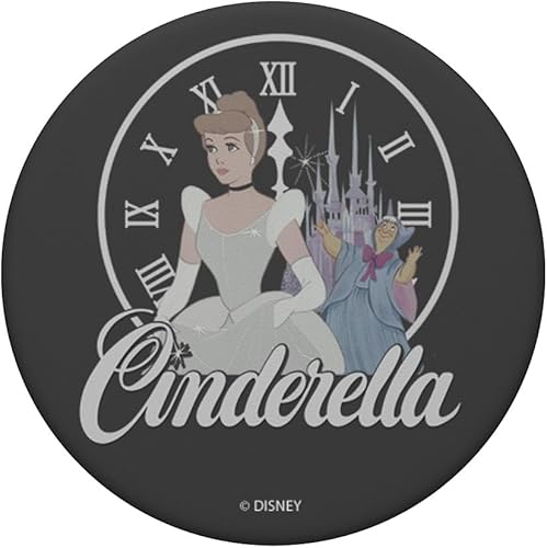 Miniatura 3 de Disney Cenicienta Hada Godmother Reloj Retrato PopSockets agarre y soporte para teléfonos y tabletas, Negro