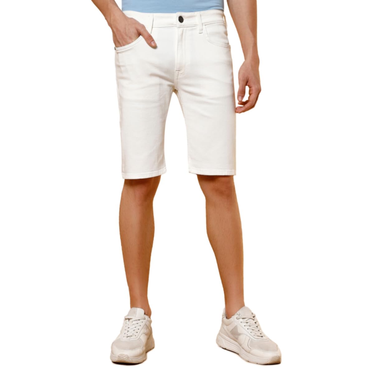 WranglerMen's Slim Fit White Shorts