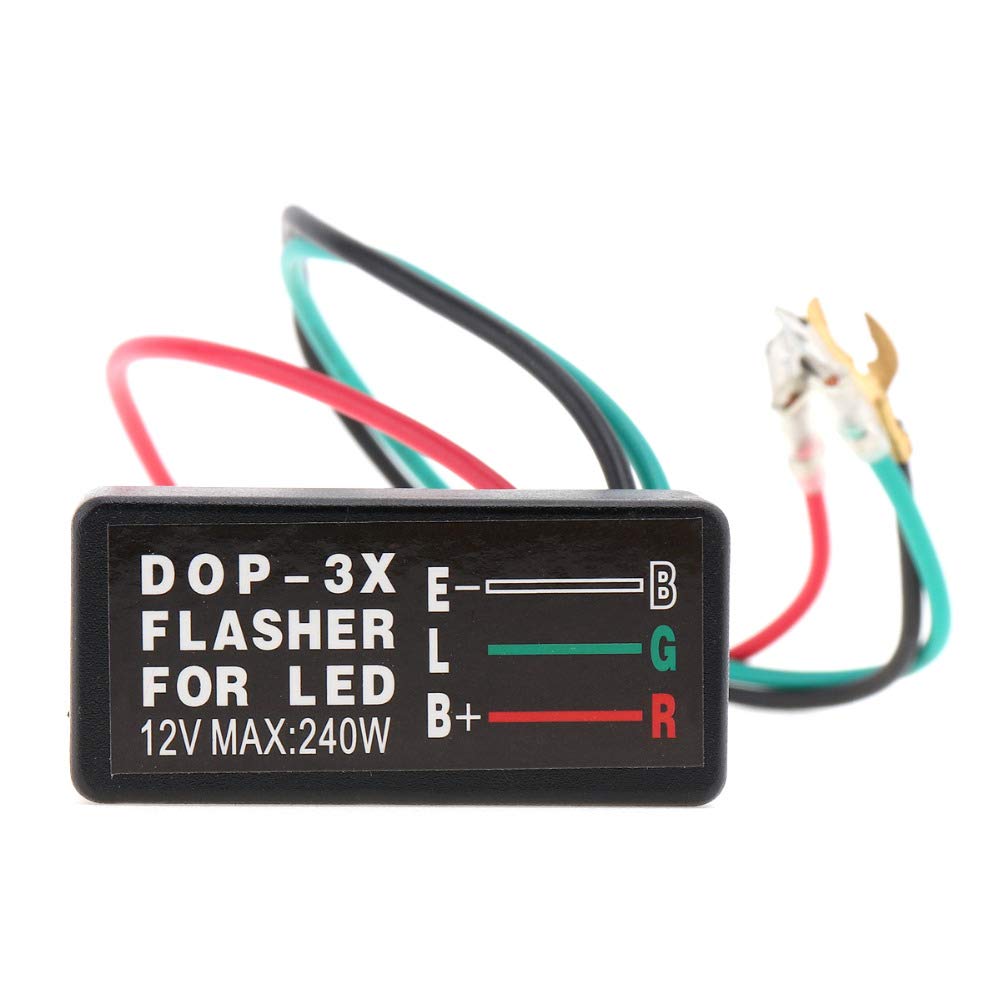 12V LED Flasher Relay For Cars & Motorcycles - Fix Fast Blinking Turn Signals With Easy Installation