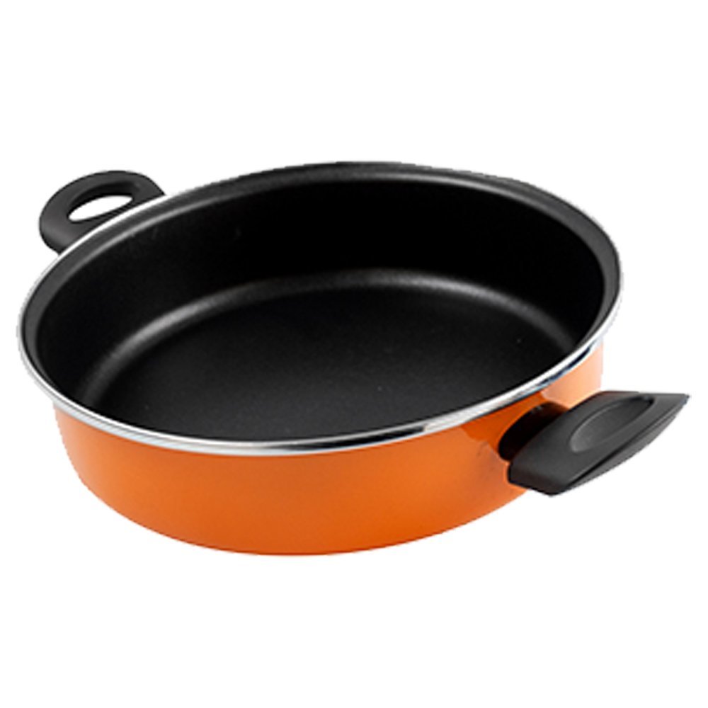 San Ignacio Q2862 Low Casserole 28cm Steel Sunset, Orange