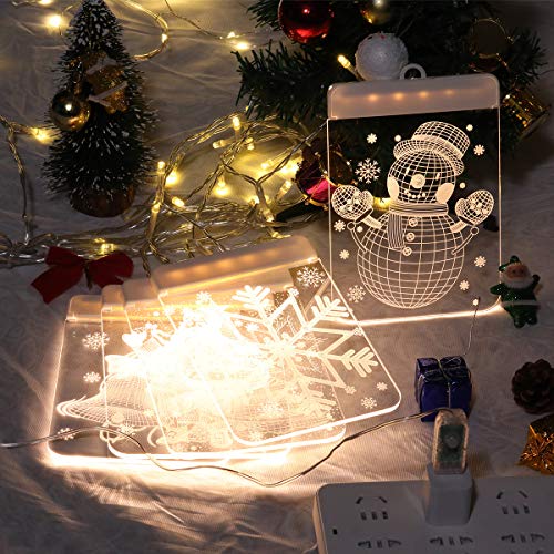 Btuty Decoração de luzes de cordas de cortina de LED para festa de Natal Efeito visual 3D com alimen