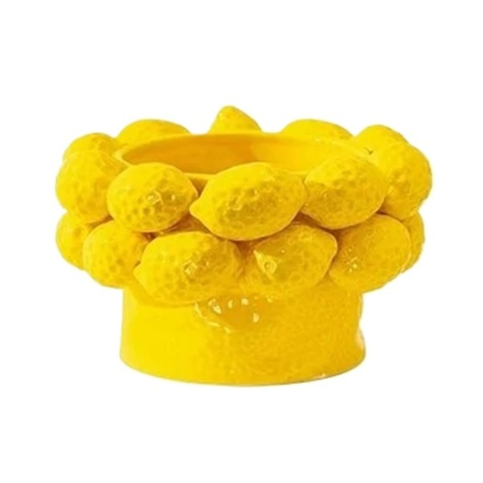 Fruit Vases Ceramic Lemon Vase Dining Table Flower Arrangement Ornament Living Room Bedroom(Small)