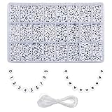 buchstabenperlen silber rund ✔【Viel Spaß】: DIY Buchstabenperlen,sehr praktik zum basteln, geeignet für die Freundschaftsarmbänder,Schmuck,Schlüsselbunde und für das Basteln von Kinderschmuck,Kunsthandwerken