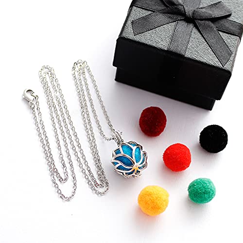 Colar Difusor para Aromaterapia Flor de Lis Prateado