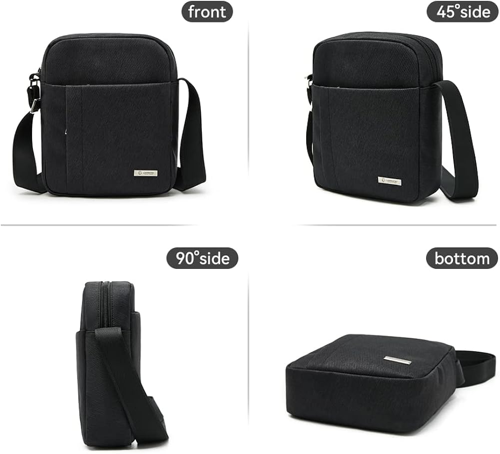 Miniatura 4 de LAORENTOU Men's Messenger Bag Crossbody Bag Lightweight Shoulder Bag for Men Sling Bag for Work Travel Bags