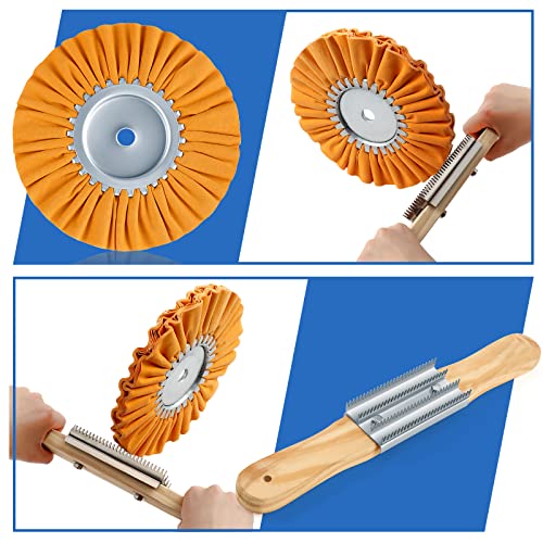 11 Pcs Airway Buffing Wheel Polishing Kit 8 Inch Polishing Wheel For Drill Buffing Wheel Rake Buffing Pads Wheel Polisher Kit Polishing Buffing Compound Kit For Angle Grinder #TOP2
