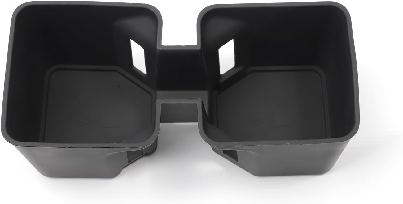 SMABEE 2PCS Center Console Organizer for 2024 2025 2026 Lexus GX 550, Cup Holder + Wireless Charging Protective Mat for GX550 Accessories Silicone Interior Black
