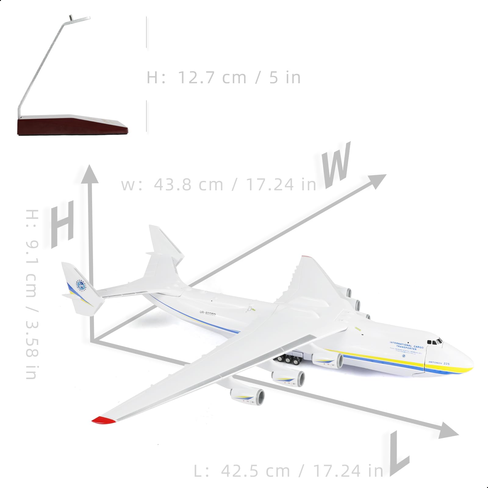 Amazon.co.jp: QIYUMOKE 1/200 ムリヤ アントノフ 225 開閉式キャビン