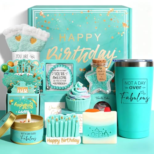Drazik Birthday Gifts for Women Happy Birthday Pamper Gifts Box for Her Birthday Bath Set Hampers for Women Best Friend Unique Ladies Birthday Presents Ideas for Bestie Sister Wife Mum Coworker