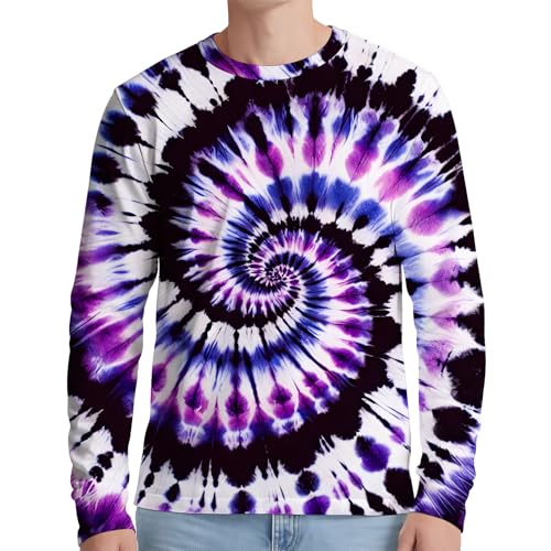 Unisex Tie Dye Long Sleeve Shirts Sun Protection UPF 50+ UV Adult Rash Guard Shirt for Women and Men2