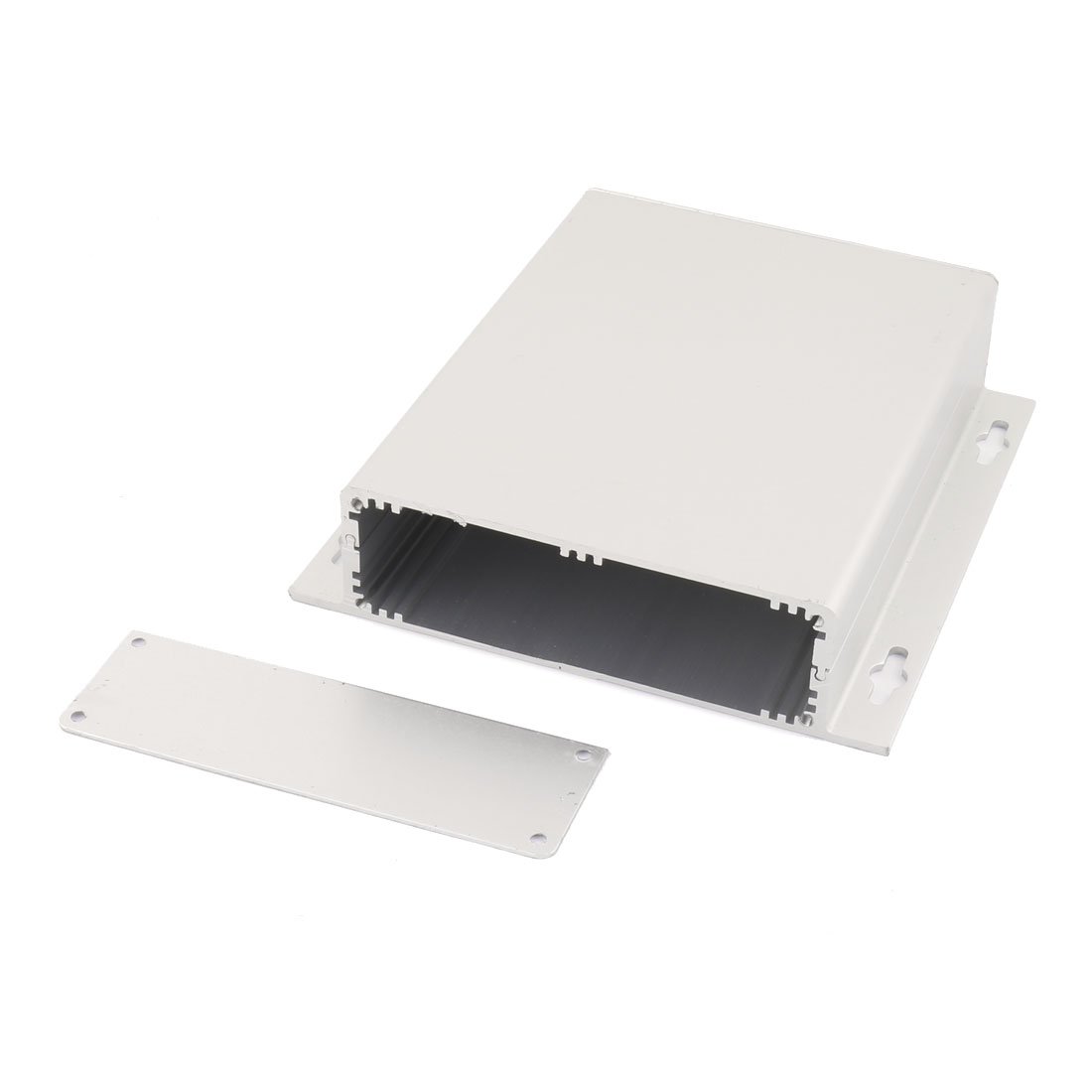 Aexit 38x150x155mm Multi-purpose Electronic Extruded Aluminum Enclosure Case Silver Tone (7ebaef497a6a6c0f62e89d0c77de3d11)