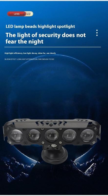 Image of 30W LED Auxiliary Light 5 Lens, Yellow White Beam, 4 Modes Flashing Fog Lamp for Bike & Car