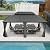 PURPLE LEAF 12' X 18' Permanent Hardtop Gazebo Aluminum Gazebo with Galvanized Steel Double Roof for Patio Lawn and Garden, Curtains and Netting Included, Grey