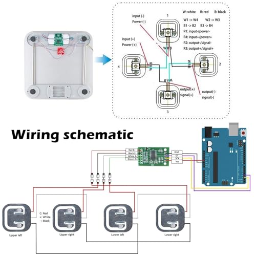 4pcs 50kg load cell weight sensor gauge human body digital scale half bridge strain  hx711 ad amplifier module for arduino diy kit