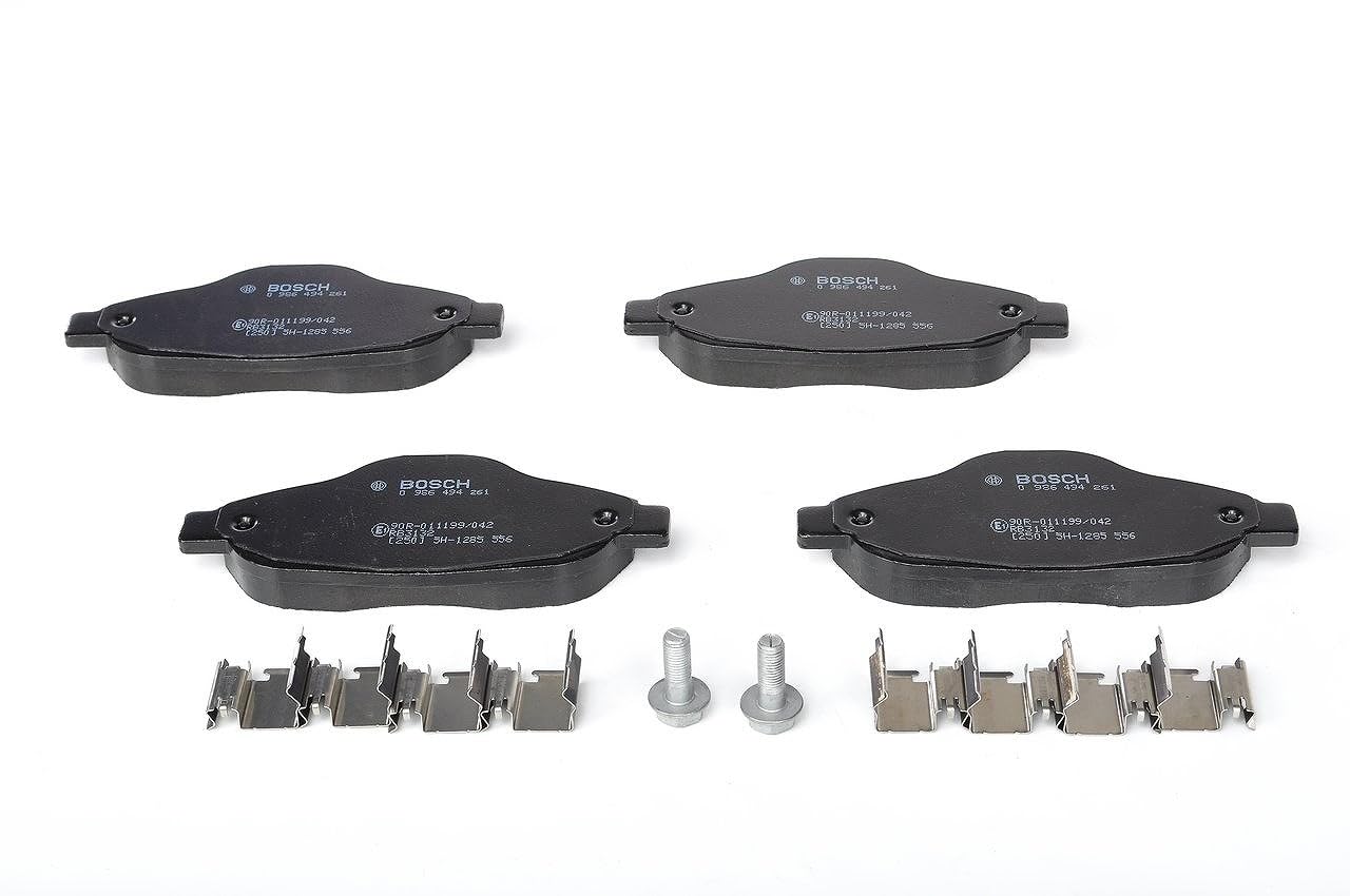 Bosch BP1173 - Plaquettes de Frein Avant pour Voiture - Jeu de 4 | Bosch Qualité - Réduction du bruit et de la poussière - Certifié ECE-R90 - Sans cuivre
