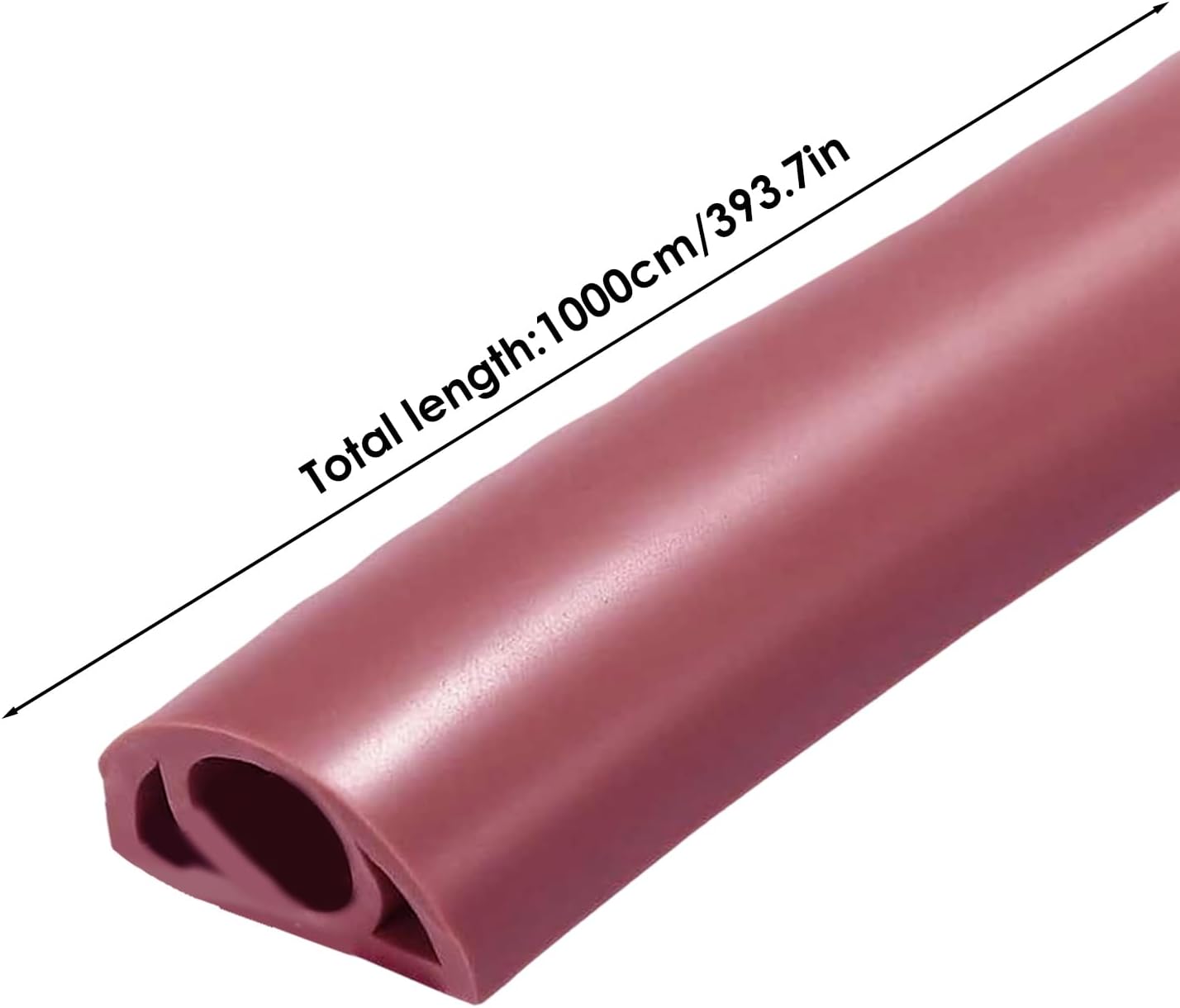 Floor Cable Cover, Soft Wire Floor Covers for Cords, PVC Flexible Wire Duct, Self-Adhesive Household Cable Management Cord Hider for Home Office or Outdoors