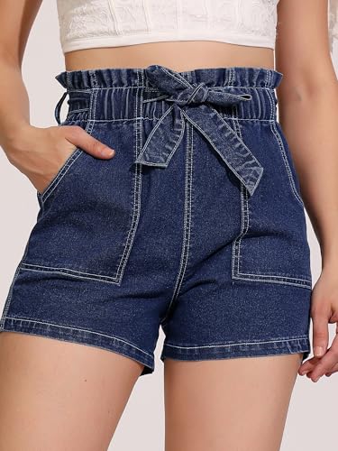 Image of Dolce Crudo Above Knee Denim Shorts for Women