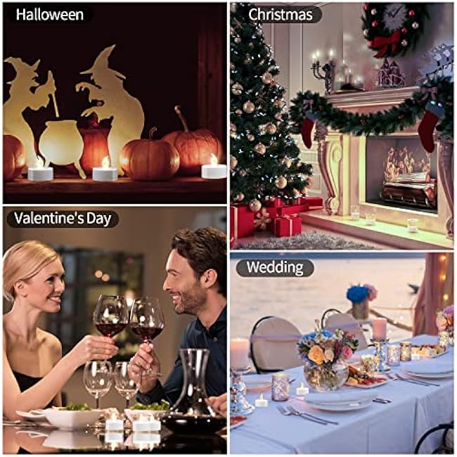 KOABY Tea Lights Candles LED Lights 12 Pack Warm White