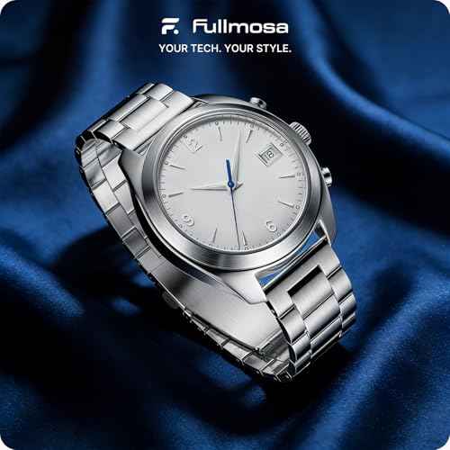 Image of Fullmosa 16mm Stainless Steel Watch Band, Quick Release Metal Replacement Strap with Removable Links, Includes Spring Bars & Link Removal Tool for Men Women (Silver)
