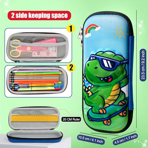 Image of Zest 4 Toyz Pencil Pouch for Kids Large Capacity Pencil Box Case for Boys and Girls (Croco Themed Design) Age 3 +