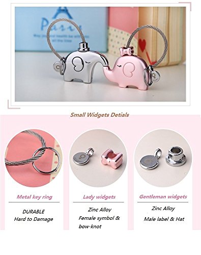 Image of Milesi Zinc Alloy Elephant Keychain Rose Gold