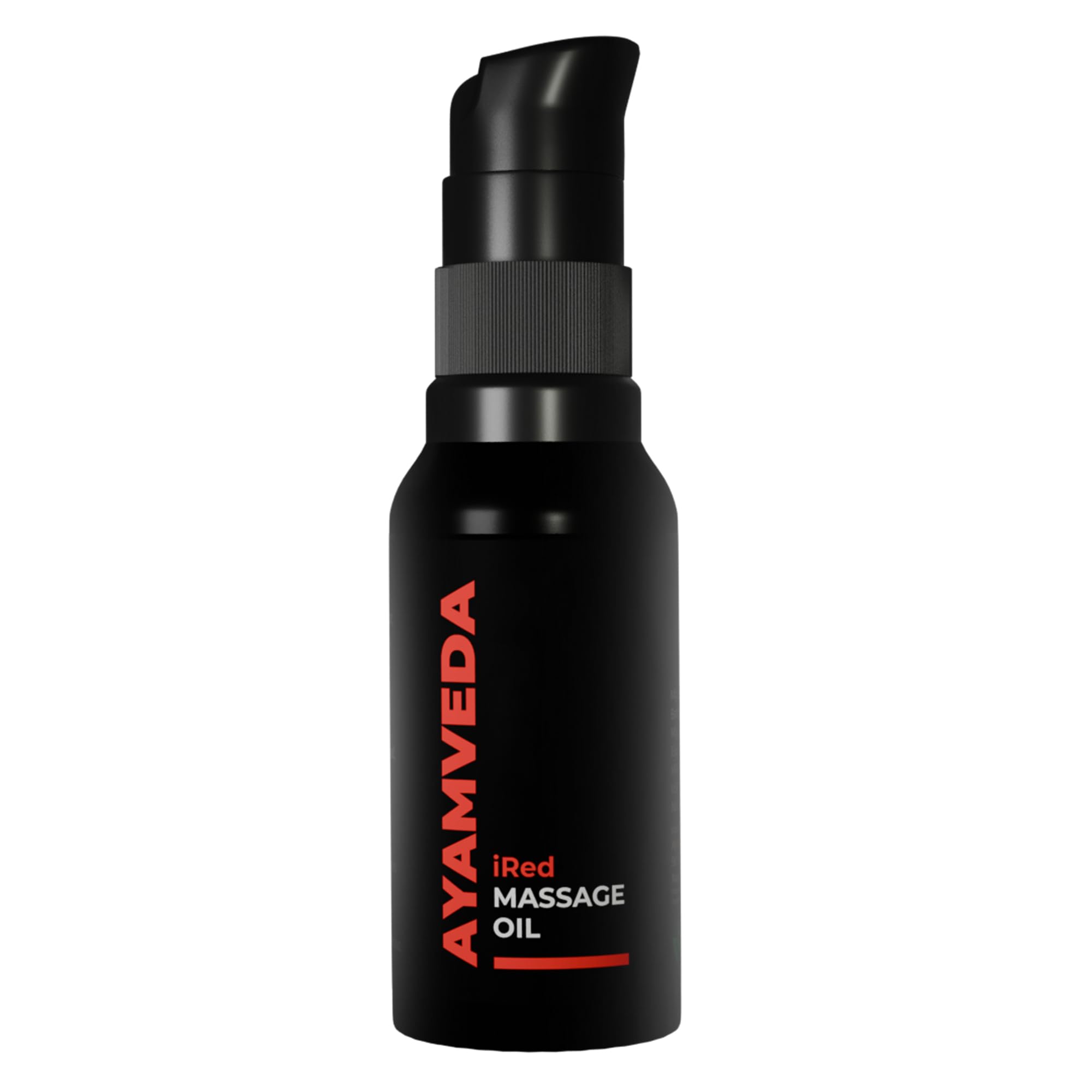 AyamVeda iRed Ayurvedic Massage Oil for Men with 60+ Herbs like Ashwagandha & Shilajit | 100% Natural | 60 ml (30 ml x 2 Bottles)