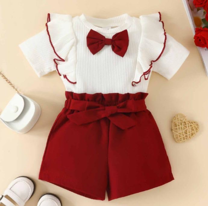 Image of 4YOU DRESSES Beautiful Cotton Blend Fabric Top and shorts for girls