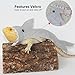 Dinhala Bearded Dragon Clothes with Cute Shark Outfit, Small Animal Cosplay Costume, Reptile Clothing for Halloween Christmas Birthdays & Everyday Wear
