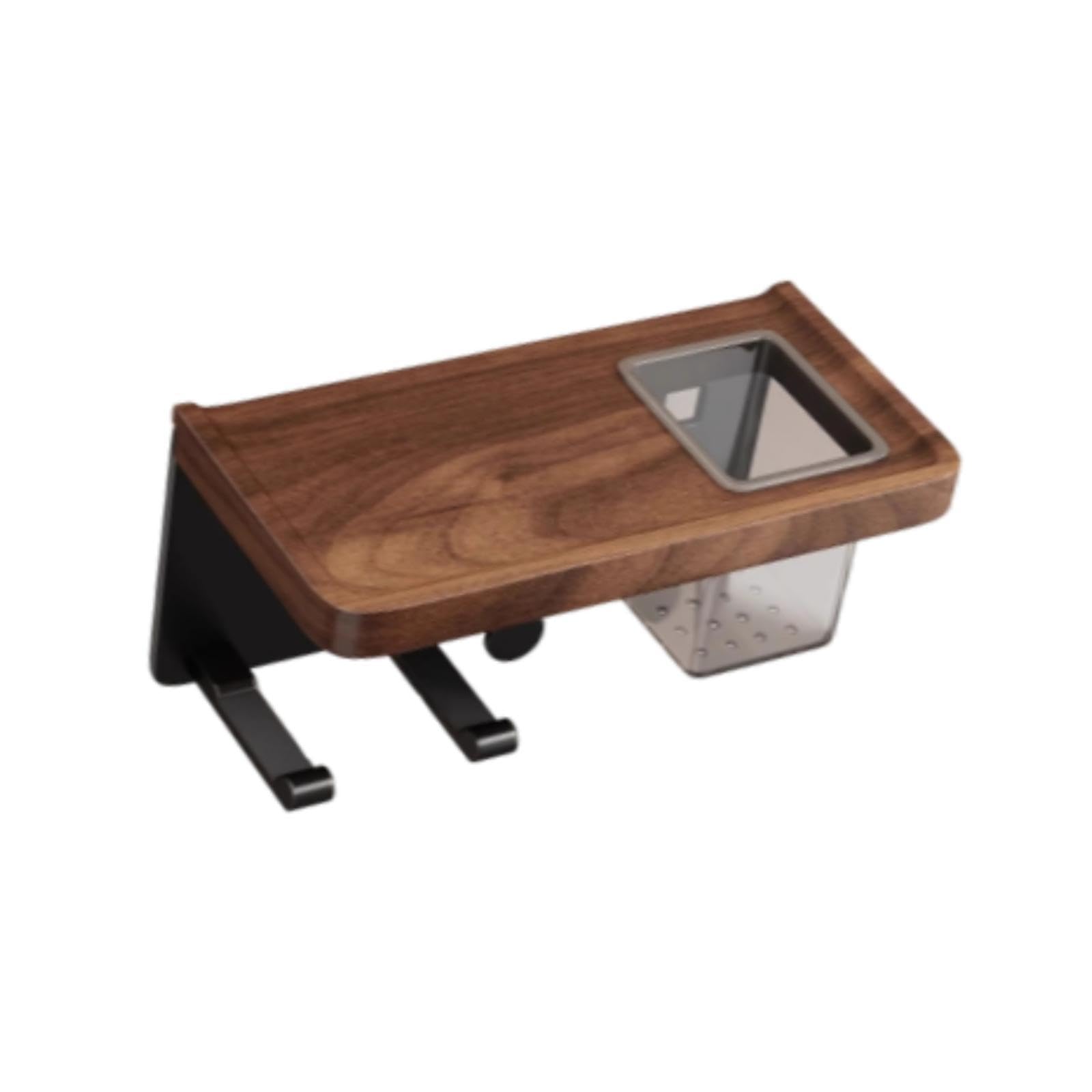 misppro Soporte de madera para secador de pelo, sin taladro, para baño, dormitorio