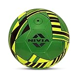 Nivia Blade Machine Stitched Football, 32 Panel Football, PVC Stitched Football, Football for Traning, Recreational, Beginners, Soccer Ball, Football Size - 5 (Green)