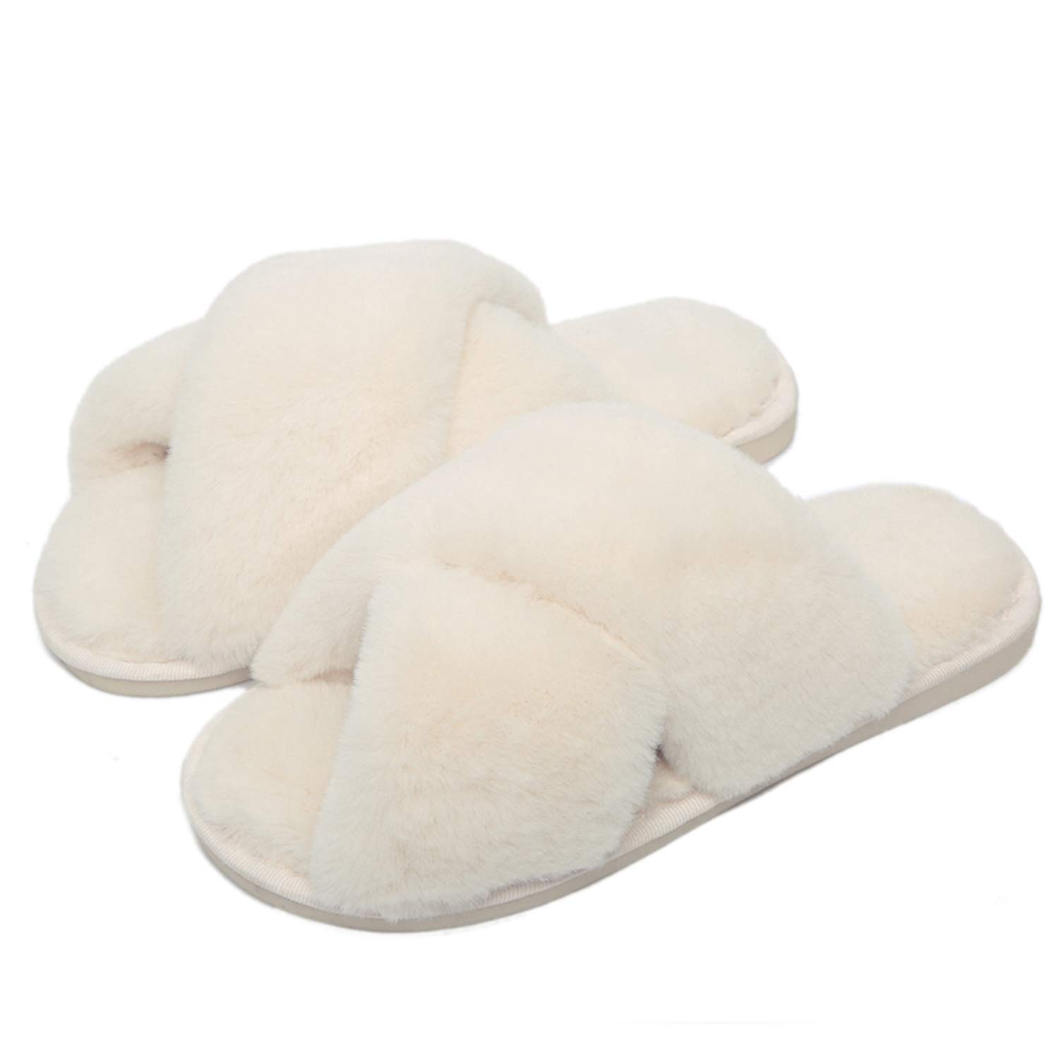 Fadezar Pantofole Peluche Donna Ciabatte da Casa Comode Invernali Moda Scarpe Sandali Slippers