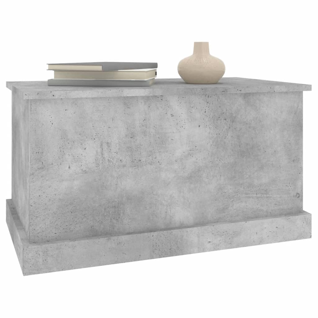 Caja de almacenamiento, caja, gris hormigón, 70 x 40 x 38 cm, material de madera, organizador de almacenamiento, caja de almacenamiento para estantería, ropa, armario