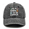 Gardening Gifts for Women, Gardening Hat, Adjustable Washed Cotton Embroidered Baseball Cap