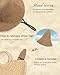 Senker Fashion Beach Straw Hats for Women, Handmade Floppy Bucket Sun Hat for Summer Vacation Wide Brim Packable Travel Khaki