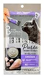 Pure Balance Gourmet Chicken Puree Cat Treats, 0.5 oz Pouches, 4 Count Pack of 1