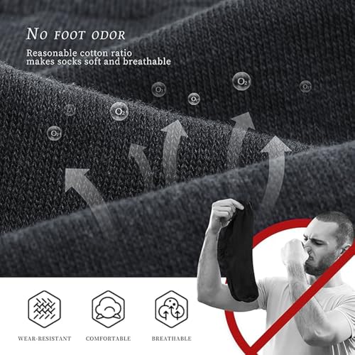 Mens Sport Running Calf Socks 3 Pack Performance Cushioned Breathable Dress Socks for Men4