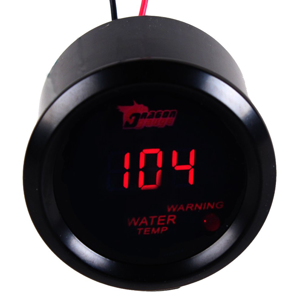 12V Auto 52mm Universale Digitale led rosso display leggero indicatore della temperatura dell'acqua fahrenheit Calibro