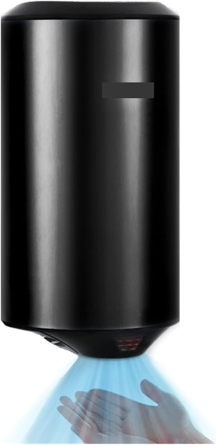 Automatic High Speed Hand Dryer, Hand Drier Machine Induction Bathroom Hot Air Wind Hand-Drying Device for Toilets CommercialHousing(Nero)