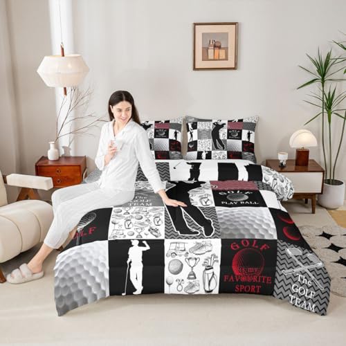 Image of Feelyou Golf Comforter Set Twin Size 2 Pcs Kids Boys Girls