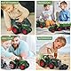 Hyrenee Farm Traktor Fahrzeuge Traktor Anhänger mit Greifer Round Bale Frontloade Tipping Anhänger Dünger Spreader mit Milch Kuh Ballen Farming Spielzeug Spielset für Jungen Kinder Kleinkinder