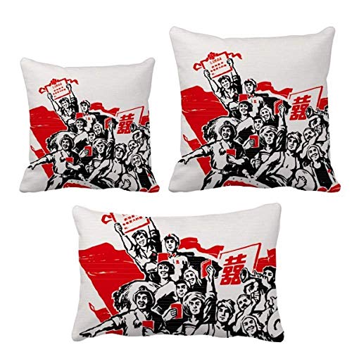 Coussin drapeau rouge Mao Tsé-toung avec insert pour raviver un canapé trop terne - 2