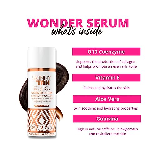 Skinny Tan Wonder Serum, 1 Hour Express Streak Free, Instant Fake Tan with Youth Boosting Q10 & Vitamin E - Image 4