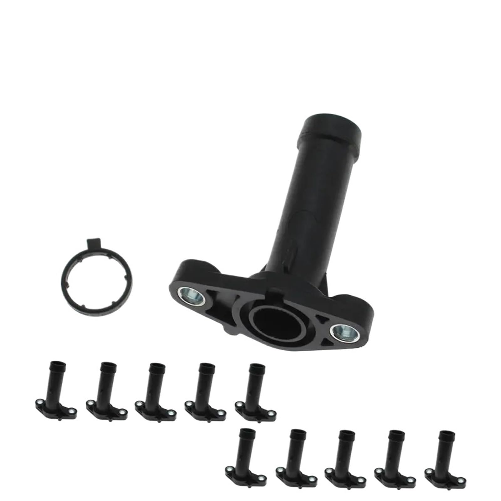 Engine Coolant Thermostat Fit for Audi Q7 2007-2010 for VW Passat 2005-2018 Engine Coolant Flange Connecting Pipe 03H121145A(10PCS)