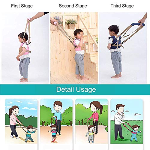 Image of Baby Toddler Walking Assistant Harness Baby Walking Learning Belt Helper Walker Wings Safety Walking Harness Walker for Baby 6-24 Months (Navy)