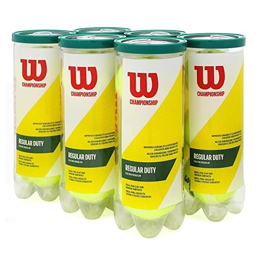 Bola de Tênis Wilson Championship Regular Duty Saibro Pack com 6 Tubos