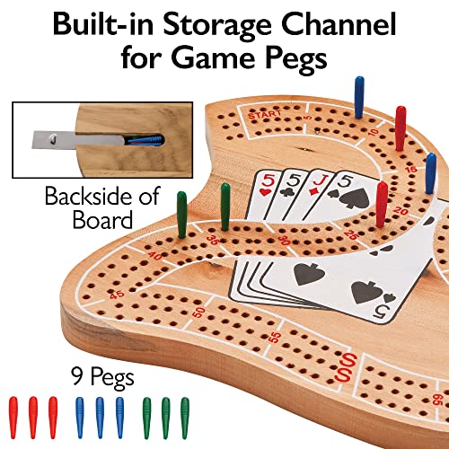 Mainstreet Classics By Gld Products 550104 Mainstreet Classics Wooden  Inch29 Inch Cribbage Board Game Set thumb #4